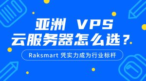 亚洲 VPS 云服务器怎么选？Raksmart 凭实力成为行业标杆​